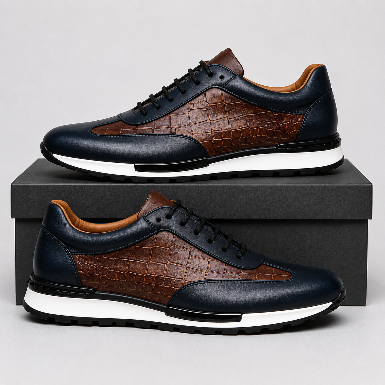 Charles Leather Sneakers – Premium Leather, All-Day Comfort
