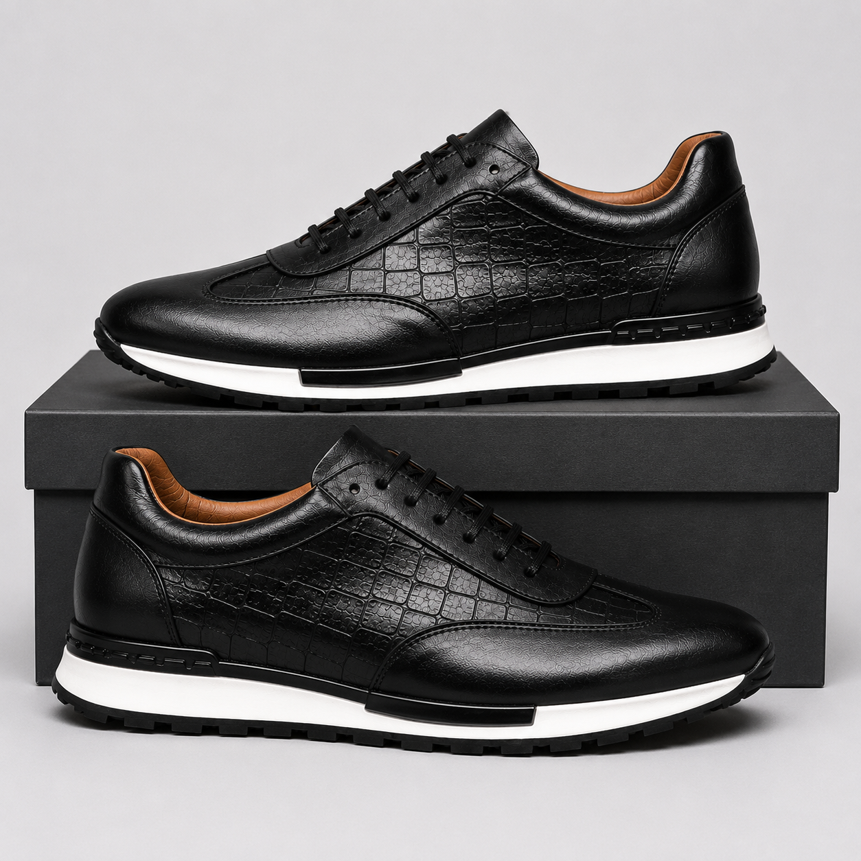 Charles Leather Sneakers – Premium Leather, All-Day Comfort