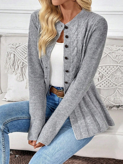 Cléa Ribbed Knit Cardigan - Soft, Cozy, Chic