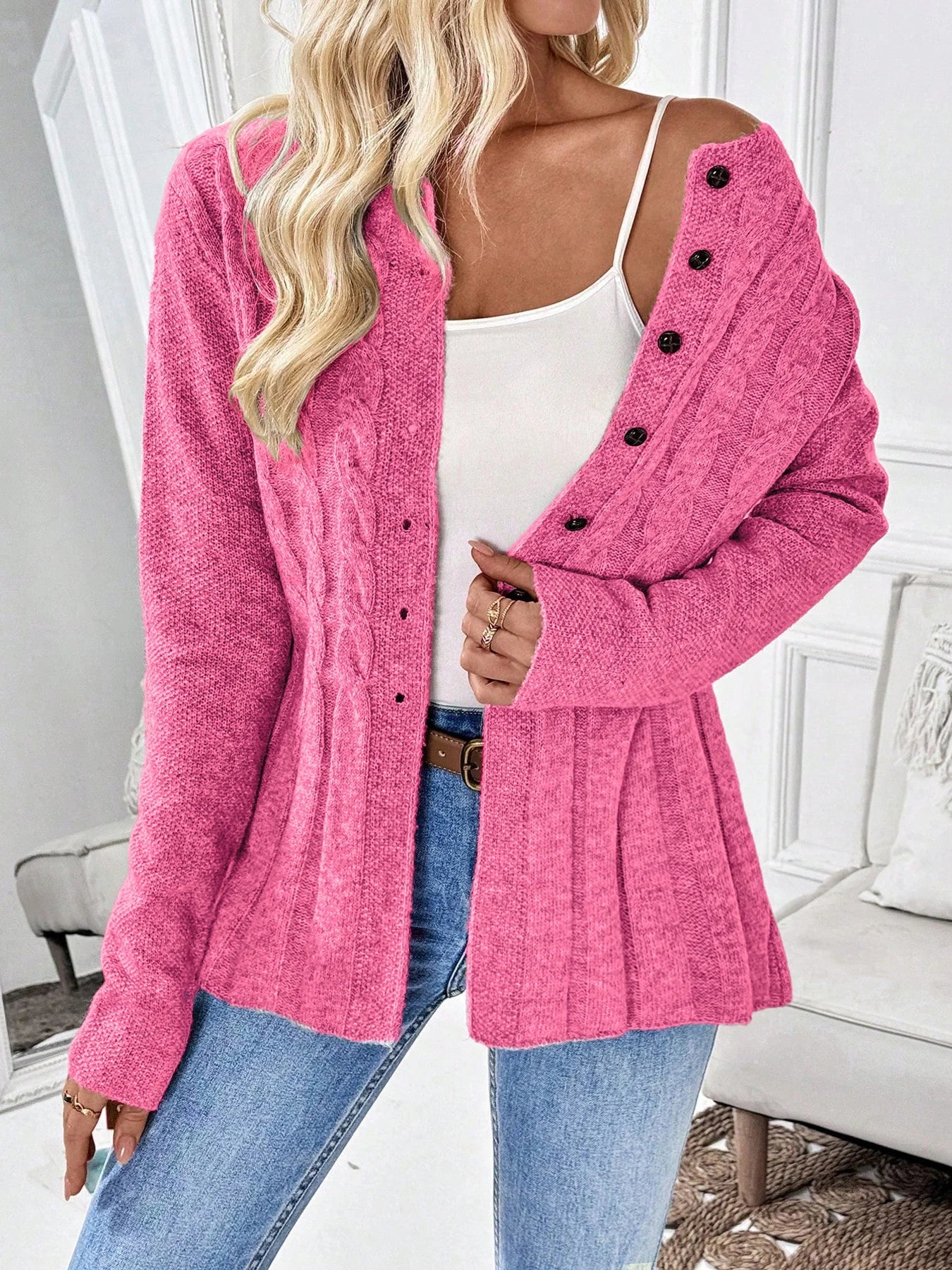 Cléa Ribbed Knit Cardigan - Soft, Cozy, Chic