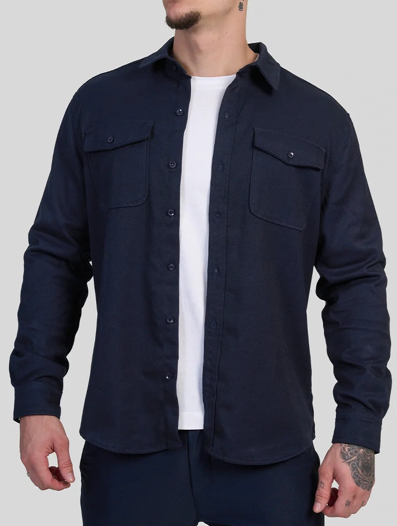 Simon Overshirt in Navy Blue
