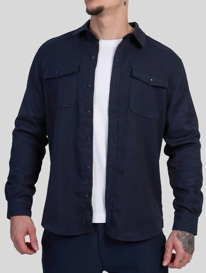 Simon Overshirt in Navy Blue