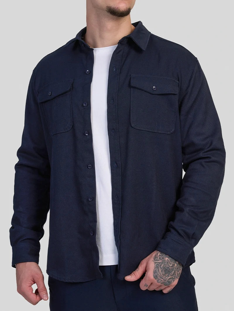 Simon Overshirt in Navy Blue