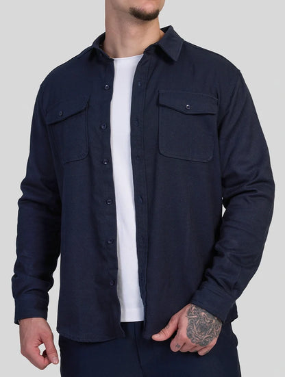 Simon Overshirt in Navy Blue