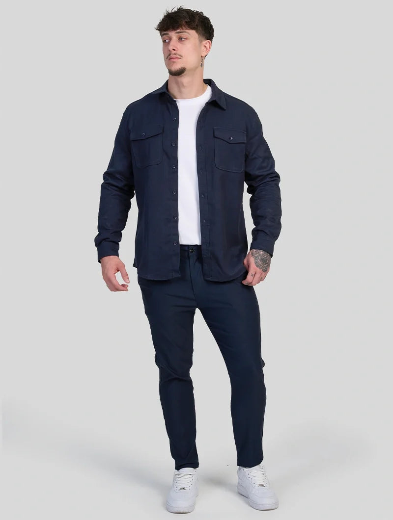 Simon Overshirt in Navy Blue