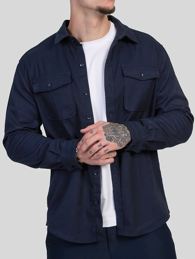 Simon Overshirt in Navy Blue