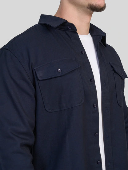 Simon Overshirt in Navy Blue