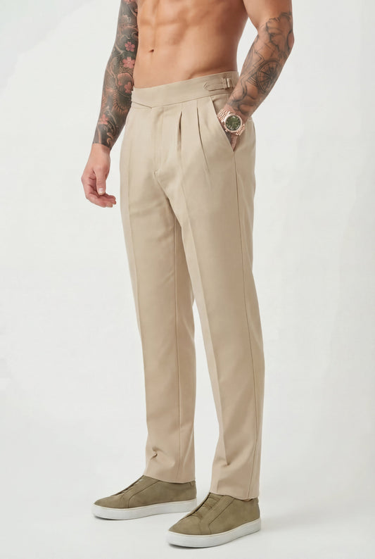 Cream-Colored Lockhart Trousers