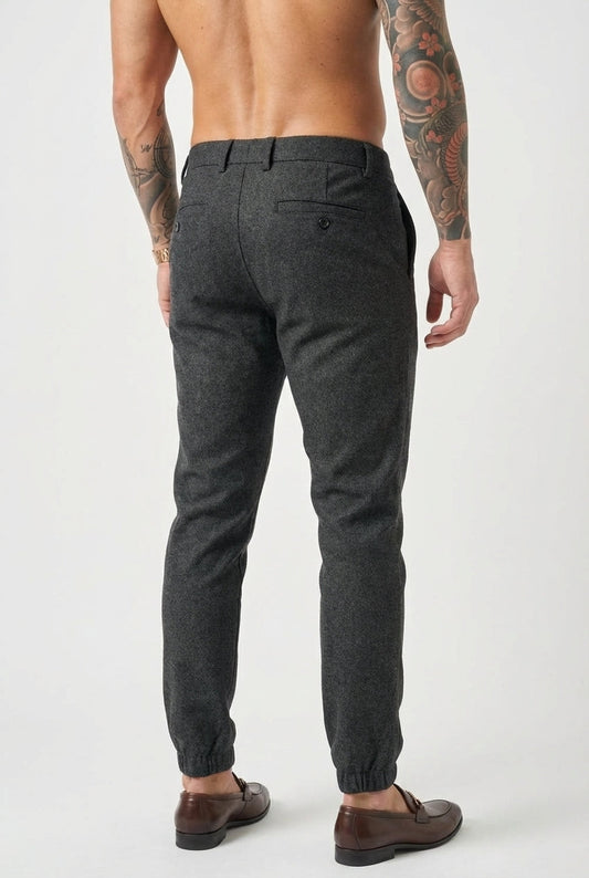 Luca Slim-Fit Black Pants - Sleek, Everyday Essential